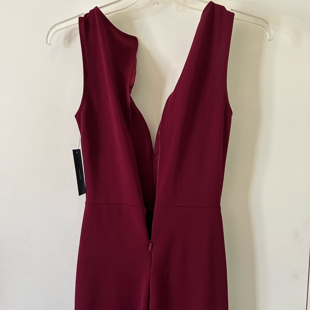 NWT Lulus Jumpsuit. Size S Cranberry Color - Picture 6 of 6